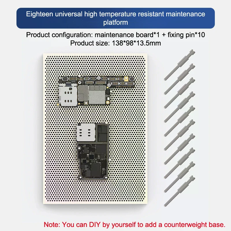 18Forms Heat-Withstanding Service Bench PCB Chip IC Repair Pin Holding Table Mobile Device Repair Equipment