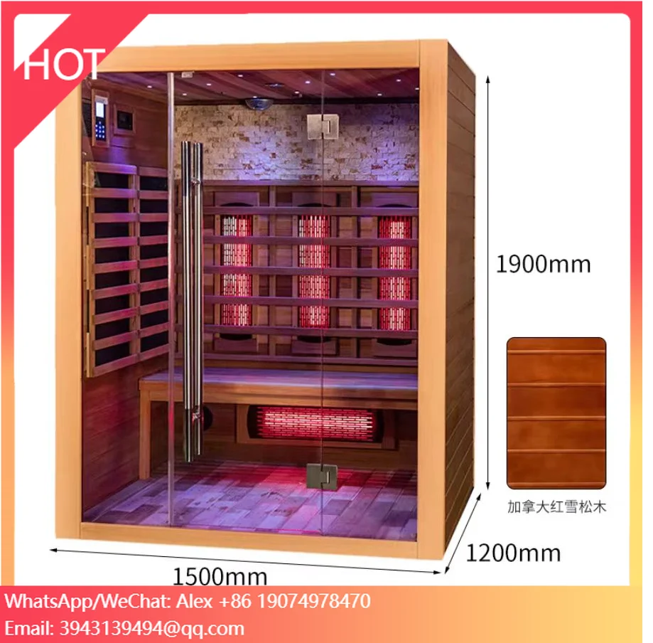 

Горячая распродажа: Роскошная гибридная уличная инфракрасная сауна для 2-3 человек с полным спектром инфракрасного излучения