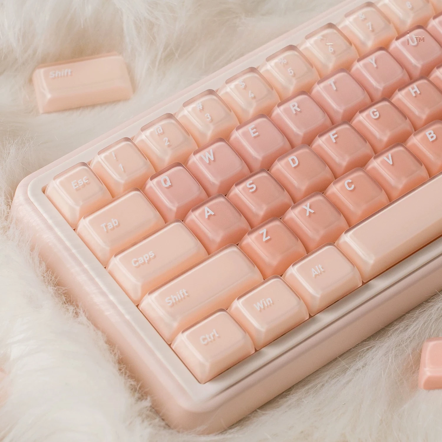 MAIMOOO Liquid Foundation 2.0 Keycap Cherry Profile PBT+PC Double Layer Matte Jelly Keycaps for 68/87/98/108 Mechanical Keyboard