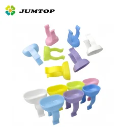 JUMTOP-tazón de dedo Dental de 100 piezas para mezclar polvo, anillos desechables de profilía, taza práctica de plástico, Color aleatorio