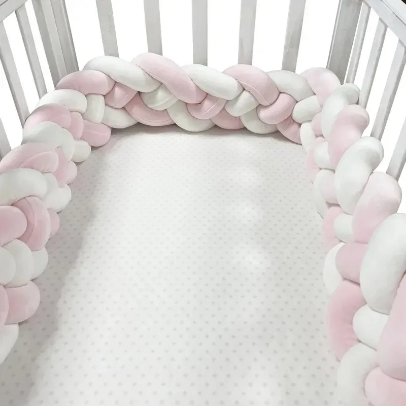 insular 2m 3m 4-strängige Geflochtene Bettumfang Baby Stoßstange Krippe Schutz Mobile Krippe Matratze Abdeckung Baby zimmer Dekoration Baby Krippe Bu 7