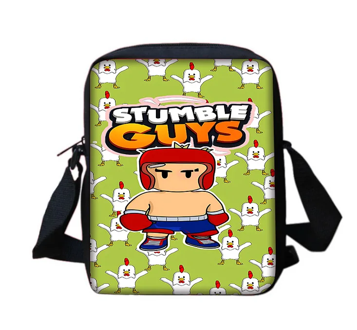 

Stumble Guys Boy Girls Printed Shoulder Messenger Bag Child Casual Handbag Men Women Phone Bag Shopping Bag