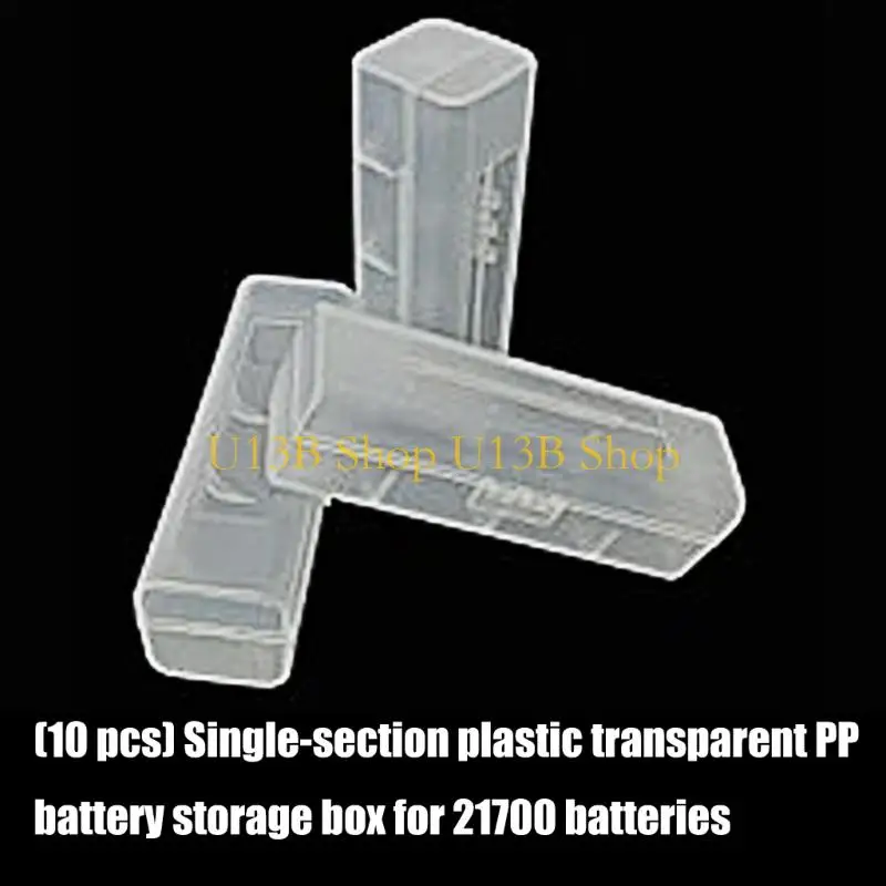 U13B Single Cell 21700 Battery Organizers Box Dustproof Case Holder for Travel Use