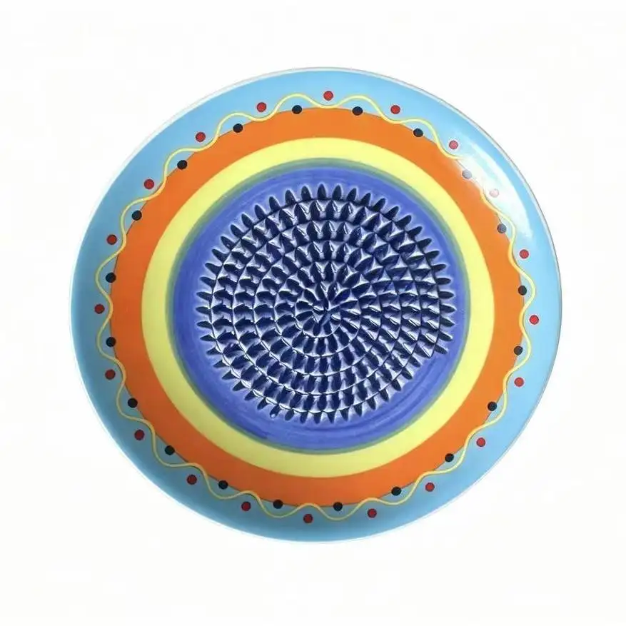 Ginger and Garlic Grinder Ceramic Grinding Plate Manual Grinding Garlic Plate Kitchen Mashing Garlic