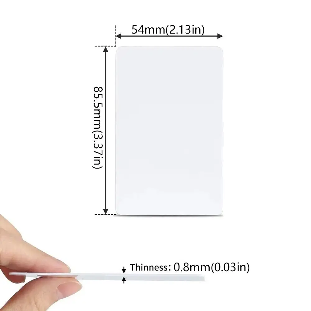 10pcs 13.56MHz Frequency ICID Access Control Card 1K S50 Chip Blank Attendance Management Card Dual Chip NFC Compatible