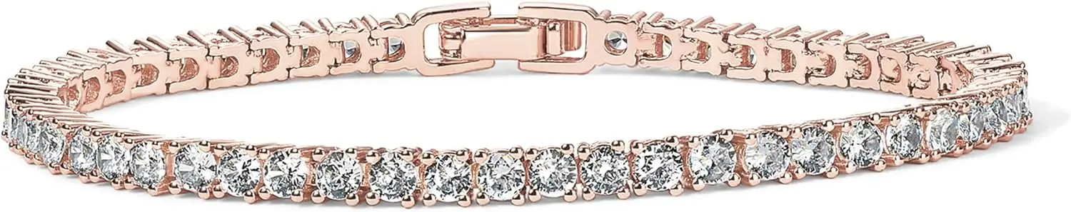 

PAVOI 14K Gold Plated 3mm Cubic Zirconia Classic Tennis Bracelet | Gold Bracelets for Women | Size 6.5-7.5 Inch