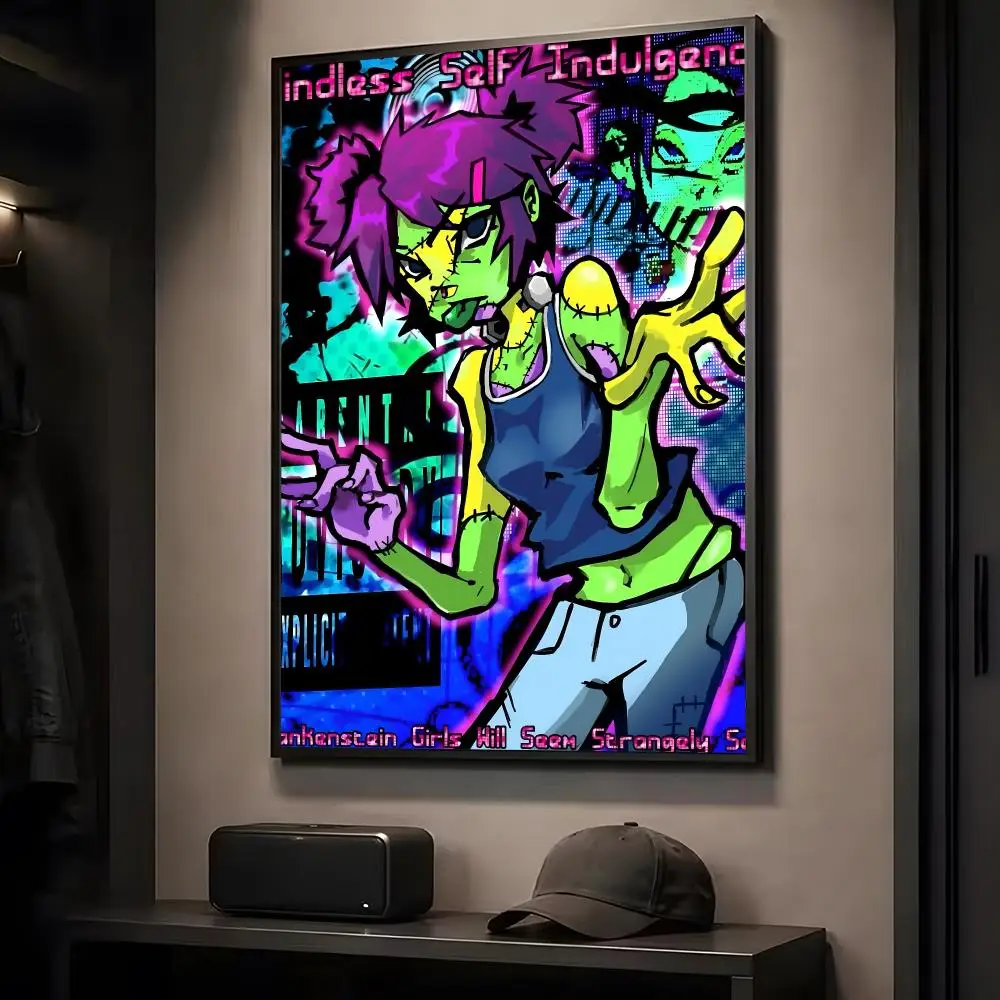 Punk MSI M-Mindless Self Indulgence Calligraphy HD Art Wall Room Decor Home Waterproof Home Living Bar Decorative Paintings