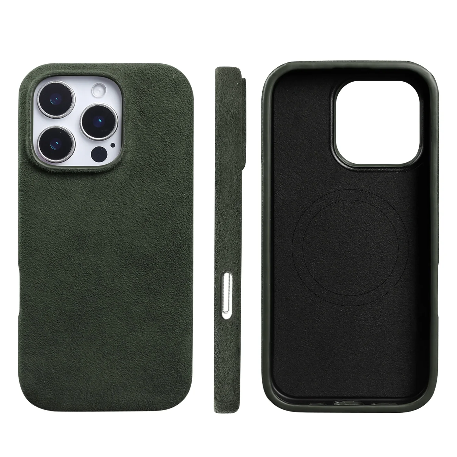 Volledige Dekking Magnetische Case Voor iPhone 16 Pro 17 15 14 13 12 voor ALCANTARA Magsafe Kunstleer Supercar Suede Telefoon cover