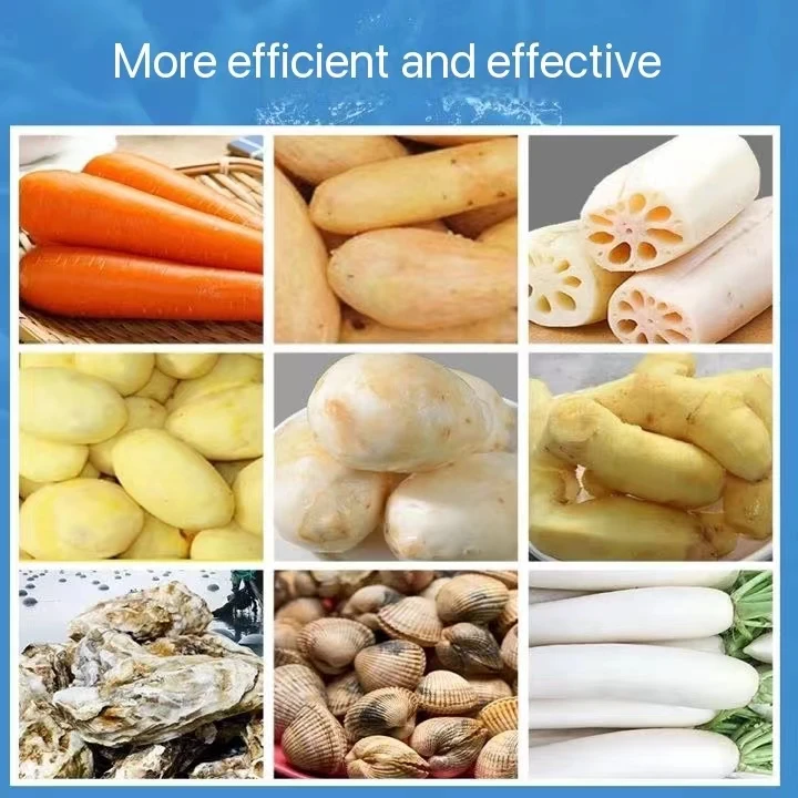 채소 및 과일 자동 상업용 감자 생강, 연꽃, 파파야 고구마 세척 및 껍질 벗기는 기계