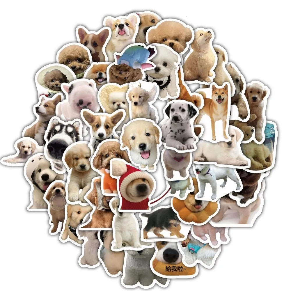 60Pcs Realistic Puppy Shaped Stickers - Cute Animal Decals for DIY & Decor（ Anime Worlds Store）