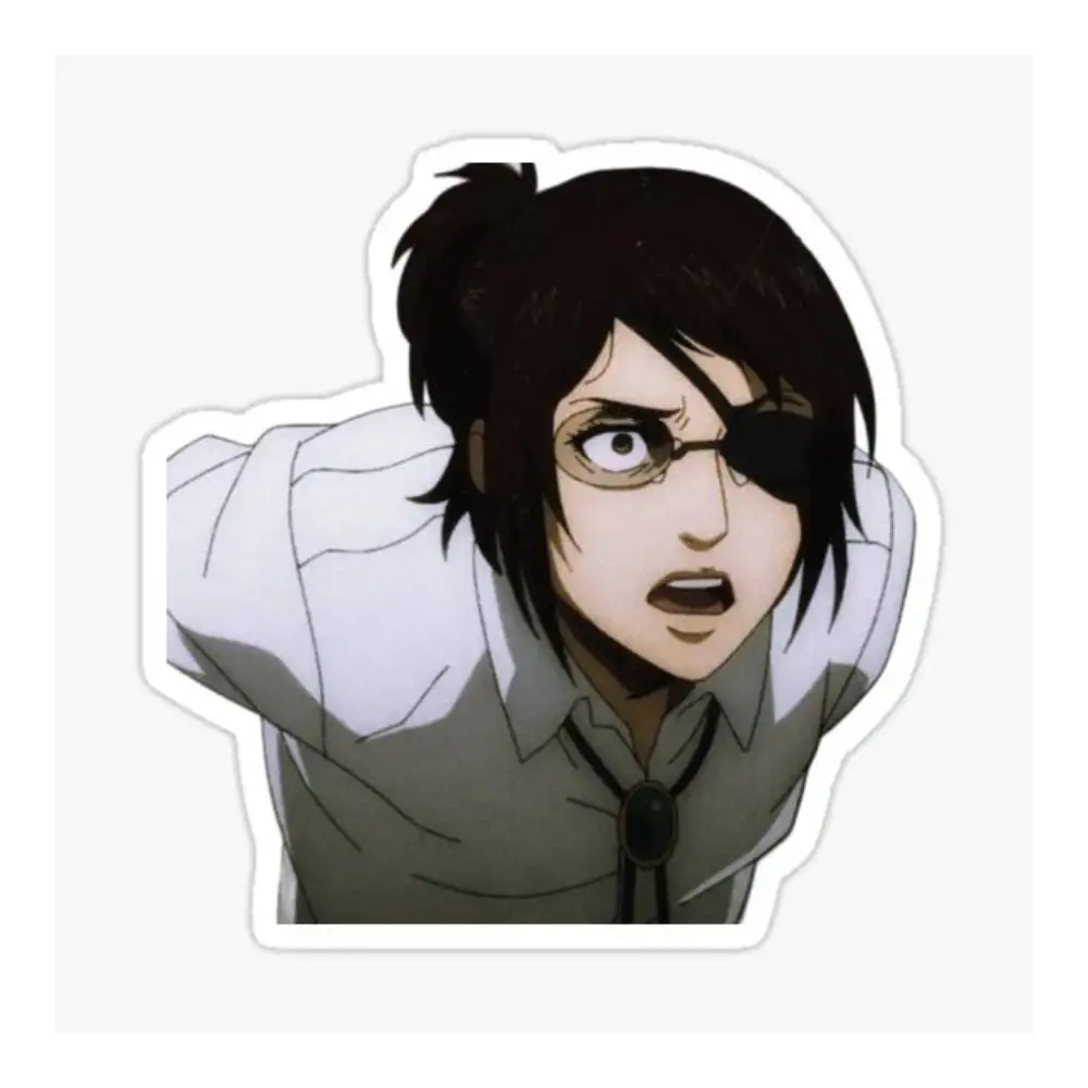 Hange Zoe From Attack On Titan Sticker Motorcycle Bumper Trunk Laptop Window Vinyl Decals High Quality Car Decoration