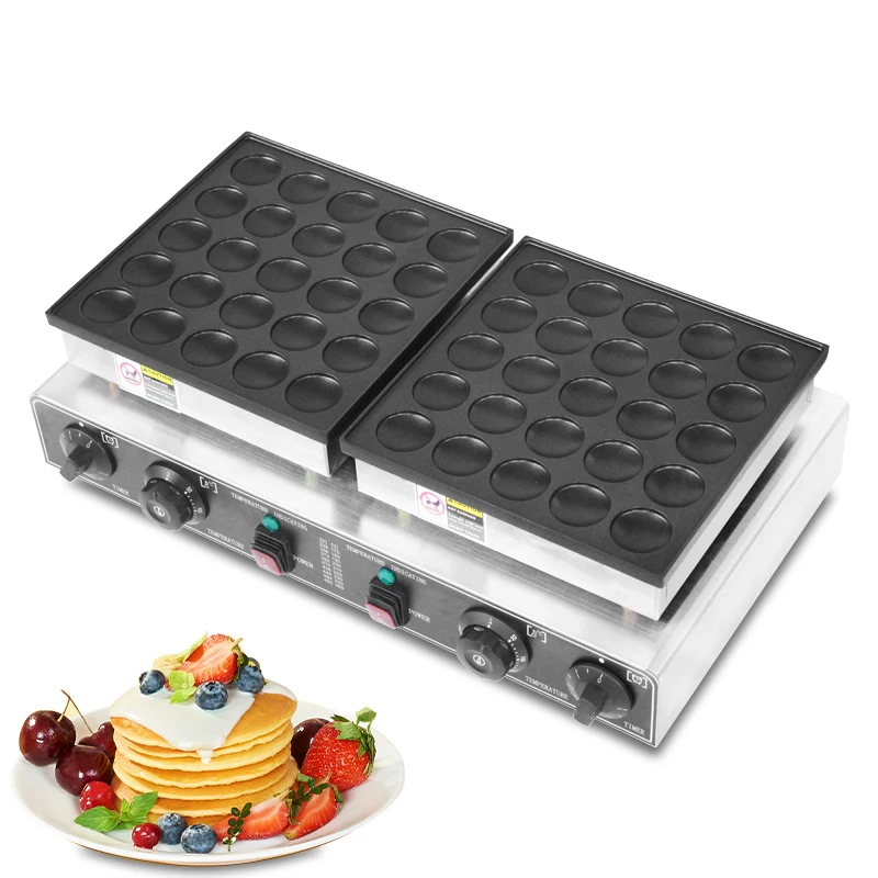 factory price 110V/220V commercial 50 hole Dutch Poffertjes Grill Mini Pancakes machine Maker waffle pancake iron cake oven