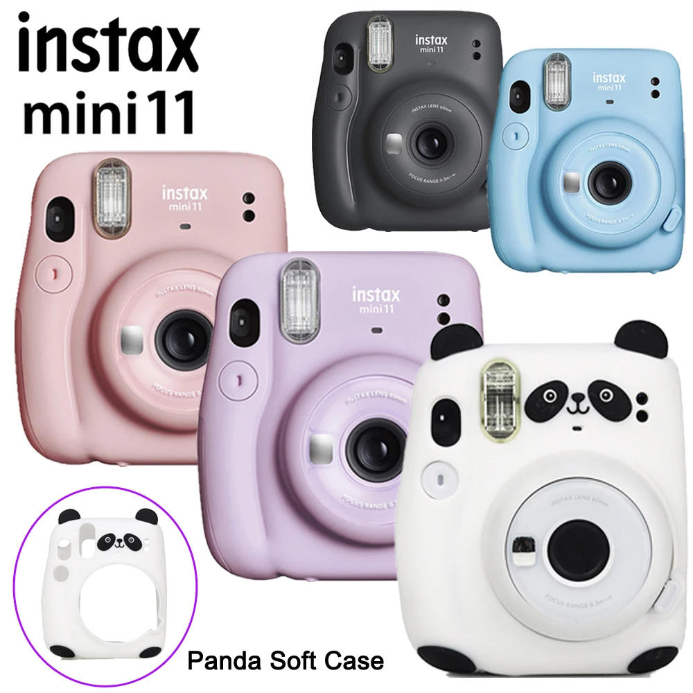 Original New Fujifilm Instax Mini 11 Instant Camera Blush Pink / Sky Blue / Charcoal Gray / Ice White / Lilac Purple 5 Colors