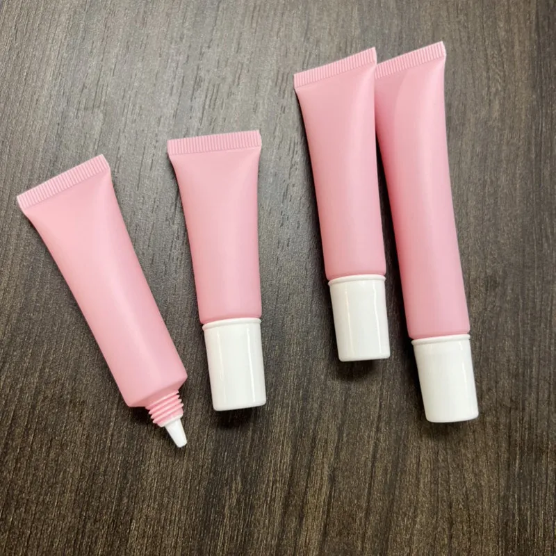 Empty 10ml 15ml 20ml Soft Tube Squeeze Lotion Bottle Matte Pink Hose Sunscreen Isolation Cream Foundation Container