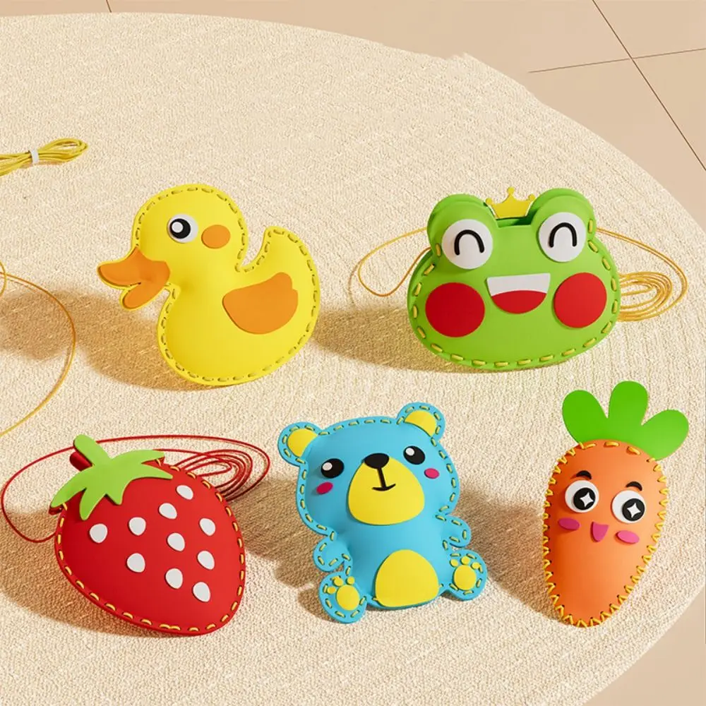 Educational Toy Material Pack Handicraft Bag Frog Duck Animal Handbag Cartoon Handicraft Toys Handmade Bag Children