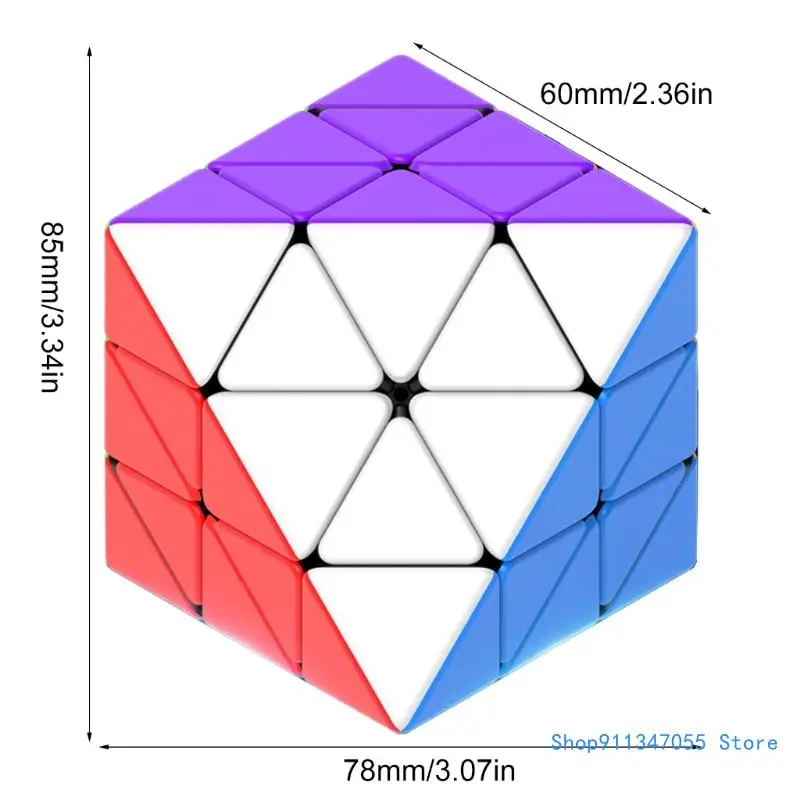 Magnetyczna kostka ośmiościanowa 3x3 dla dorosłych Puzzle na prędkość bez naklejek dla rozwoju mózgu Rozrywka Magiczny Drop