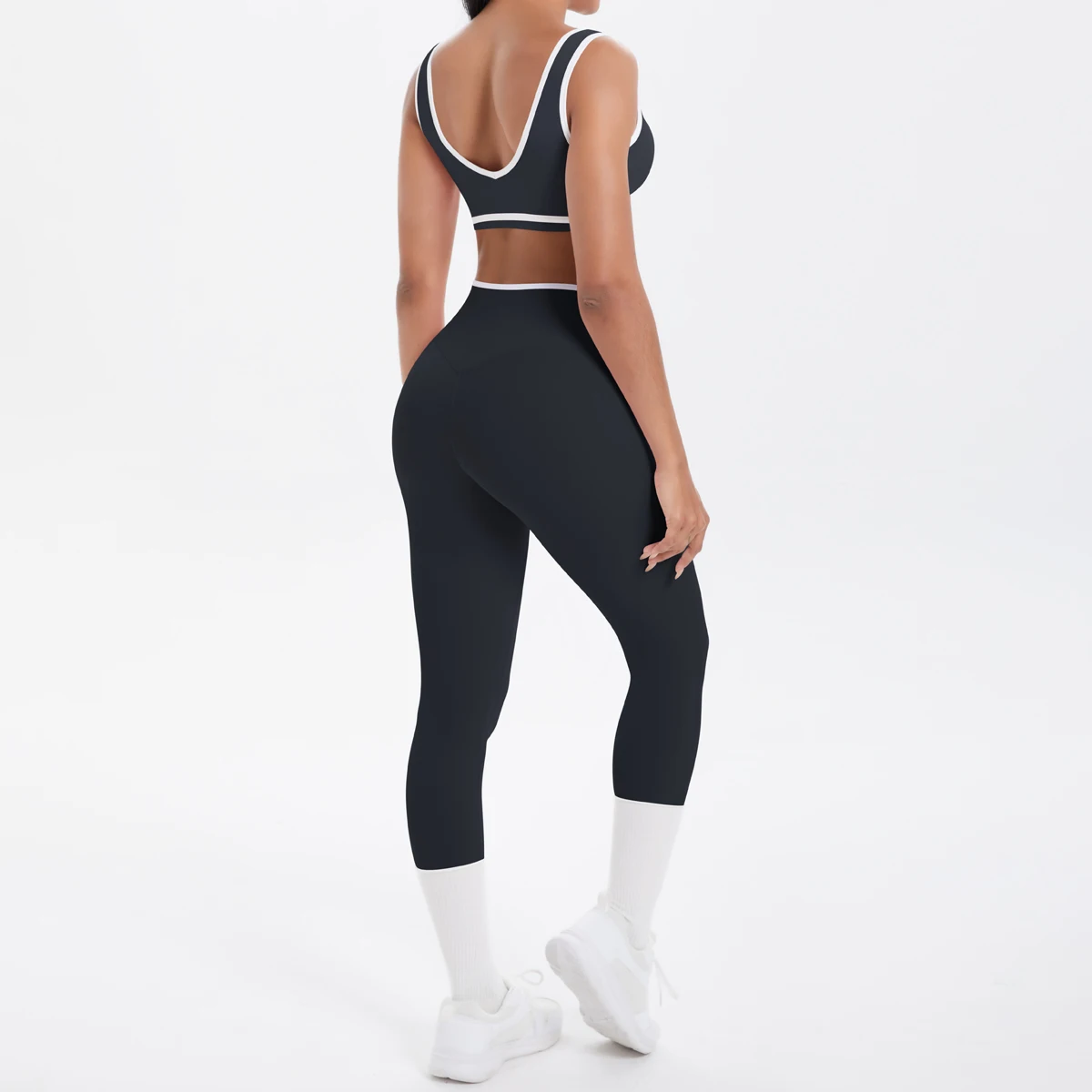 Damen-Sport-BH, Yoga-Hosen-Set, schnell trocknende Leggings, Fitness, Sport, Sommer, Yoga-Top, Push-Up, hoch taillierte Yoga-Sport-Leggings – Detail 6