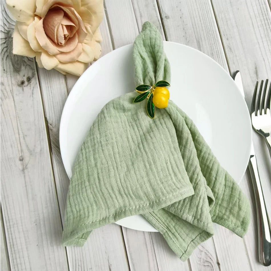 

6PCS Cotton Weddings Napkins Cloth 40x40cm Size Soft and Durable,For Festival Party Birthday kitchen Dinner Decor