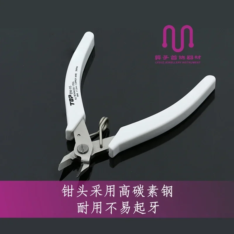 TOP White handle scissors ENI-115 Diagonal  Jewelry pliers