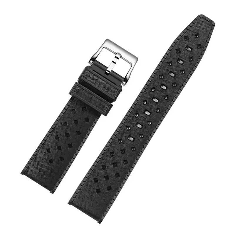 High quality Silicone Watch Band 20mm Soft Rubber Strap Breathable Bracelet For Blancpain Belt Fifty Fathoms 5008B Accessories