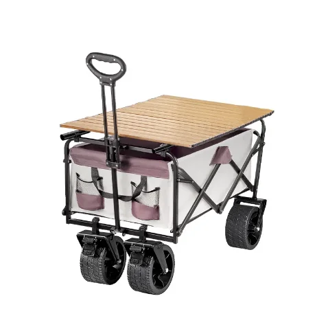 Heavy Duty Collapsible Wagon Carts With Removable Canopy For Beach Shopping Picnic Camping Sports view 4