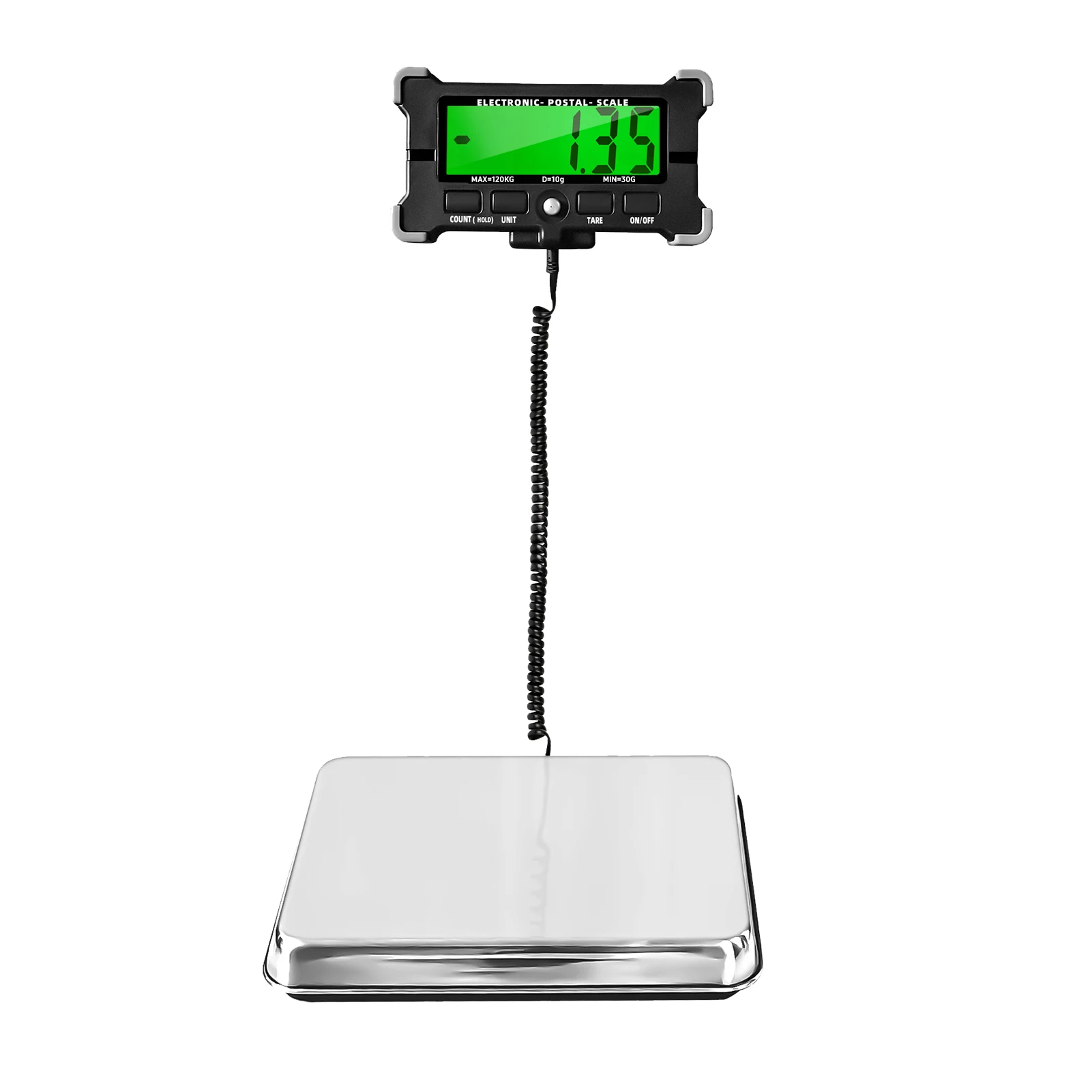 PS21 Digital Scale 200KG 120KG Electronic Postal Scale Stainless Steel Floor Scale LCD Backlight Display Portable Shipping Scale