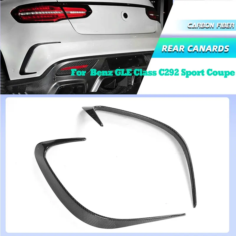 

Carbon Fiber Car Rear Bumper Canards for Mercedes Benz GLE Class C292 Sport Coupe GLE43 GLE63 AMG 2015-2017 Rear Vents Fins FRP