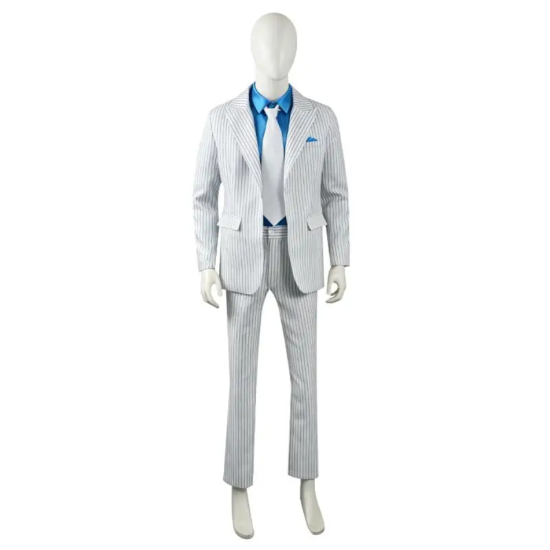 Custom Made Michael Jackson Smooth Criminal Suit Michael Jackson Cosplay Costume top pants shirt tie hat strap - view 5