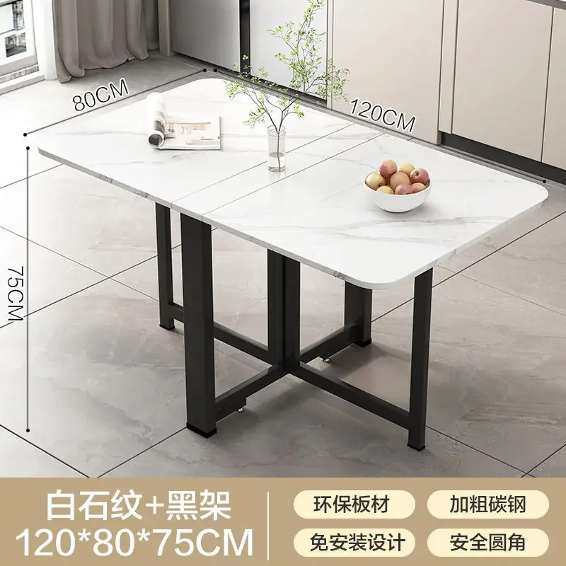 Household small apartment kitchen slate dining table