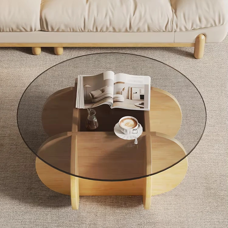 Modern Luxury Wooden Coffee Table for Living Room Home Furniture Eco-Friendly Durable Design 1 Year Warranty