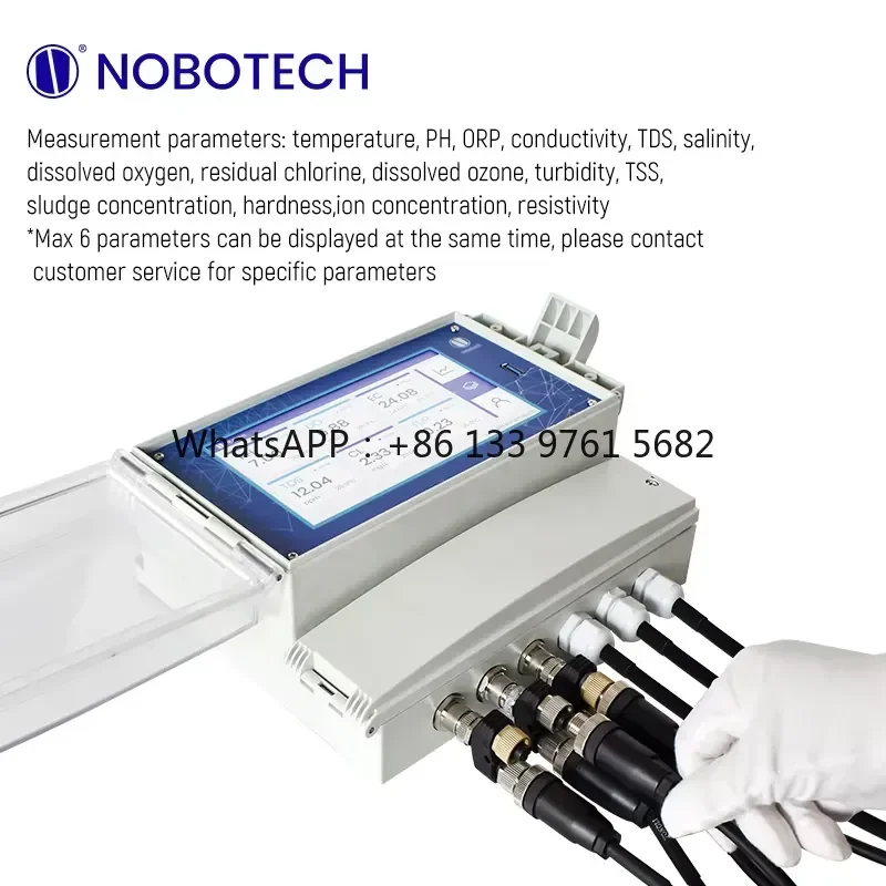 WSQ Multi Parameter Aquaculture Water Quality Monitoring Sensor Probe pH ORP TDS Dissolved Turbidity Meter