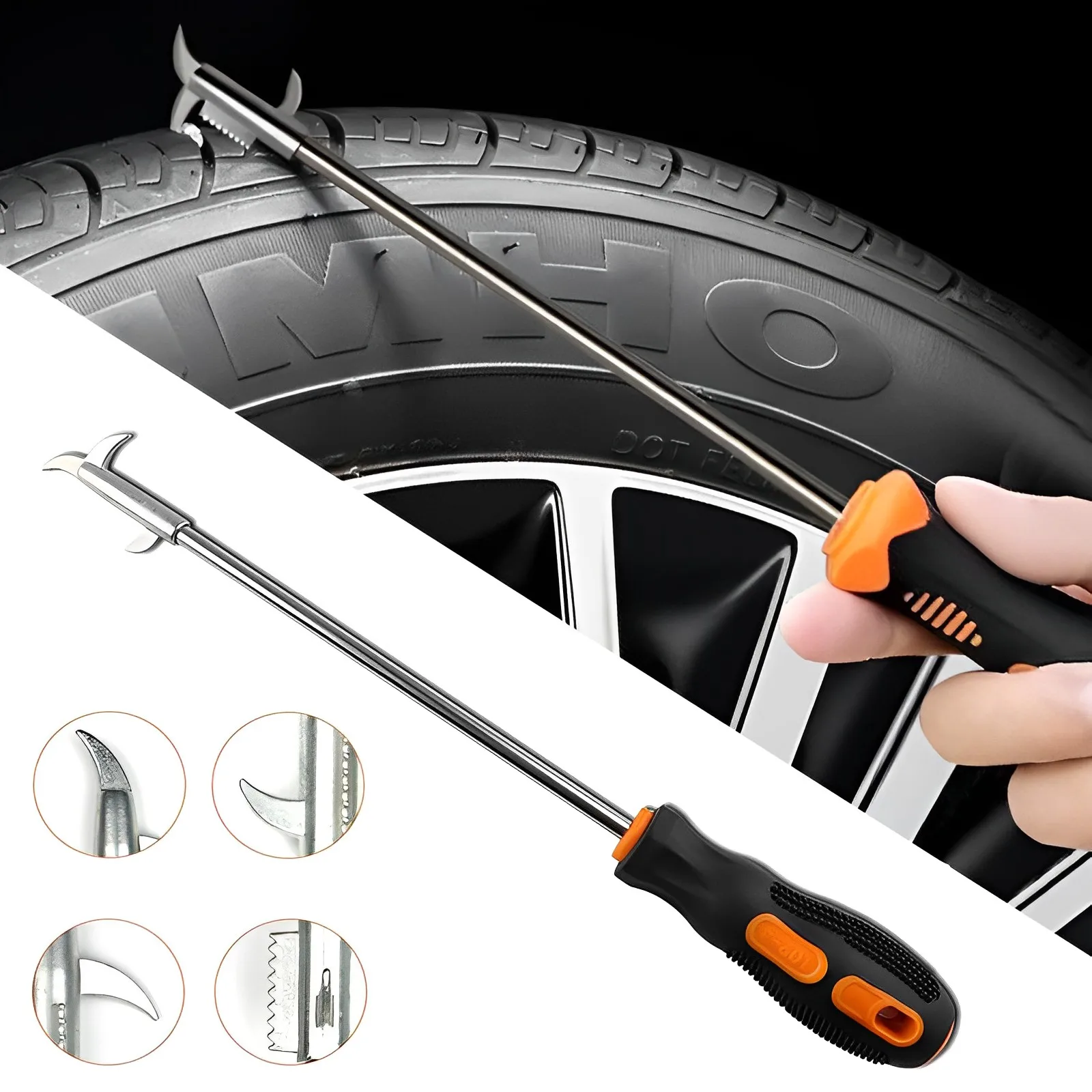 Car Tire Cleaning Hook Stones Cleaning Groove Broken Stone Remover Slot Stones Cleaner Tool Car Repair Tools Auto Accessories