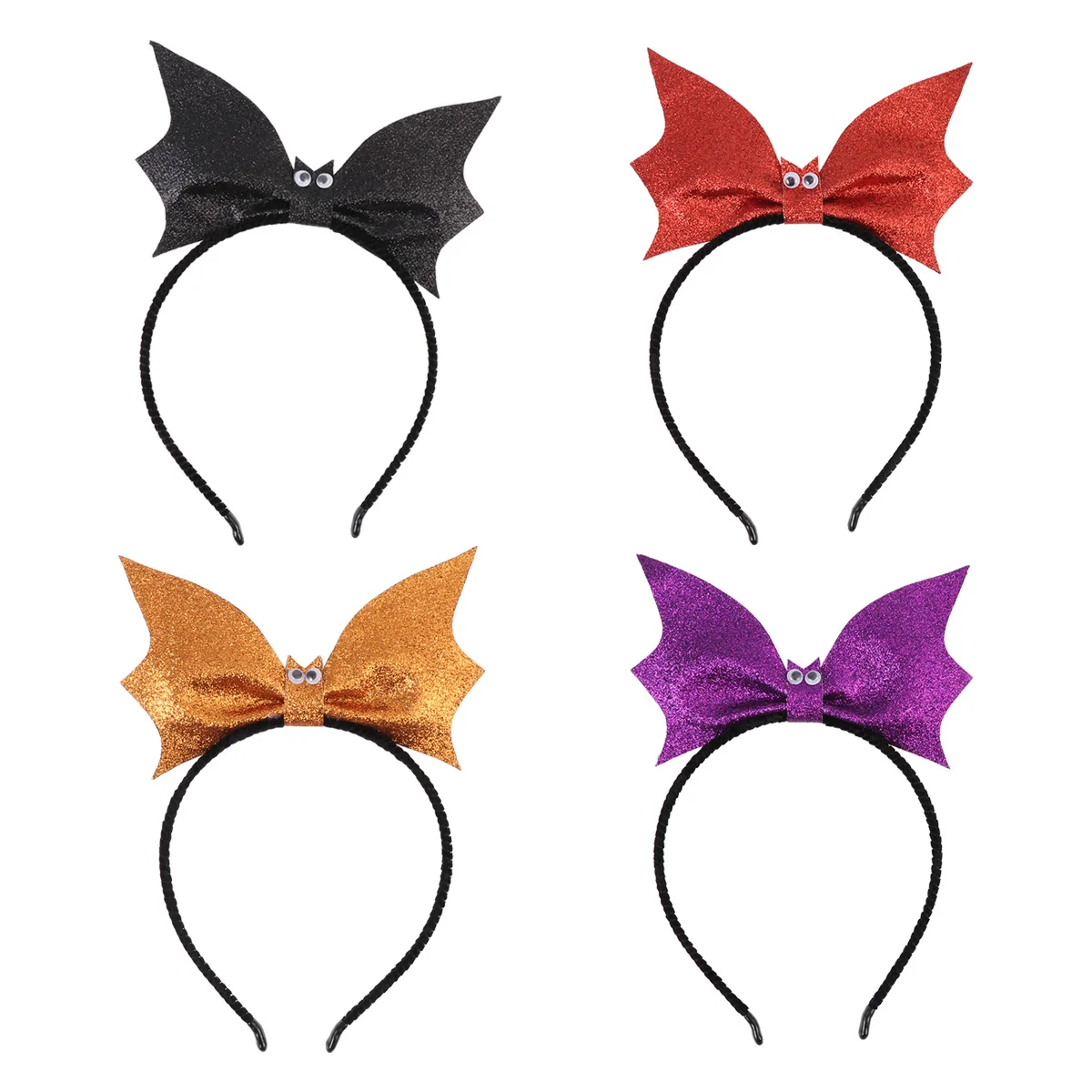 

Golden Sequin Bat Headband Lightweight Non-Deformation Kids Hair Band Fits Most Children Ideal for Carnival Christmas Party