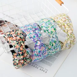 Fashion Printing Leopard Headband Wide Cross Women Hairband Flower Elastic Bow Hair Hoop Bands Bezel Knot Girls Hair Accessories