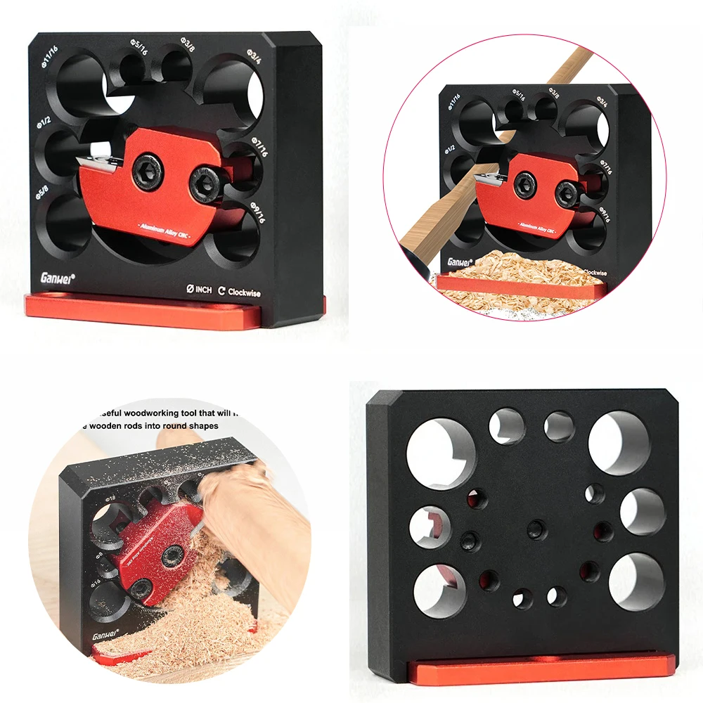 

8 Sizes Electric Drill Milling Solid Wood Round Rod Tool Dowel Maker Jig Wooden Cylindrical Manufacturing Lathe Woodworking Tool