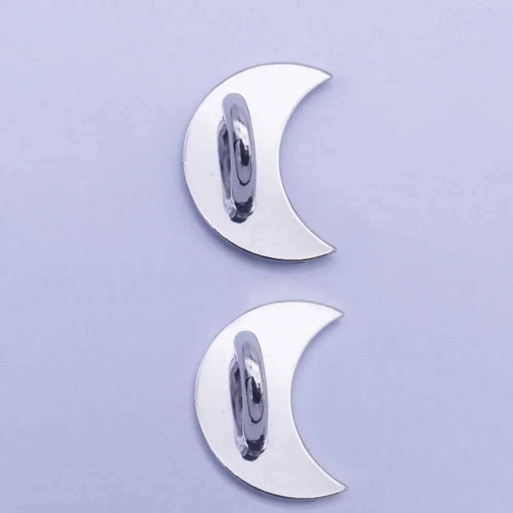 Soporte para Teléfono con Diseño de Cielo Estrellado, Luna y Anillo para Dedo, Autoadhesivo, de Metal Plateado y Dorado, con Gancho y Hebilla