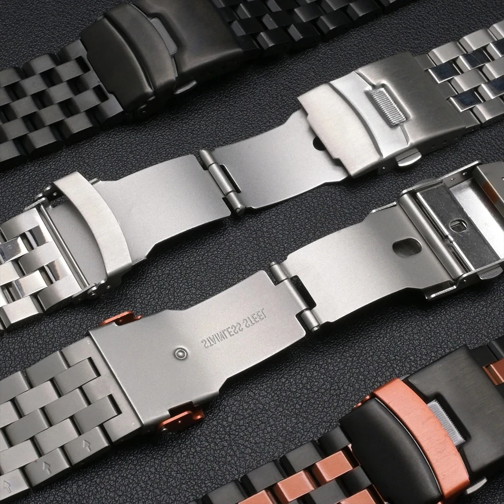 حزام فاخر من الفولاذ المقاوم للصدأ لساعة أبل 49 ملم 46 ملم 45 ملم 44 ملم حزام رجالي لساعة iWatch Ultra 2 Series 10 9 8 7 6 5 4 SE