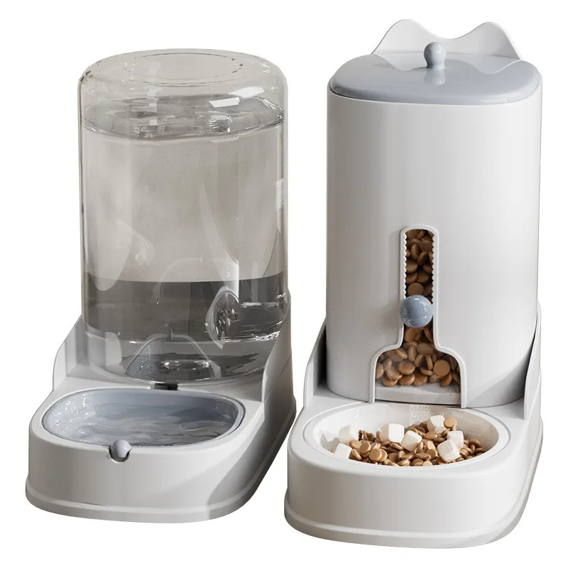 New pet automatic feeding water feeder cat water dispenser large capacity dog bowl cat bowl pet feeding basin wholesale