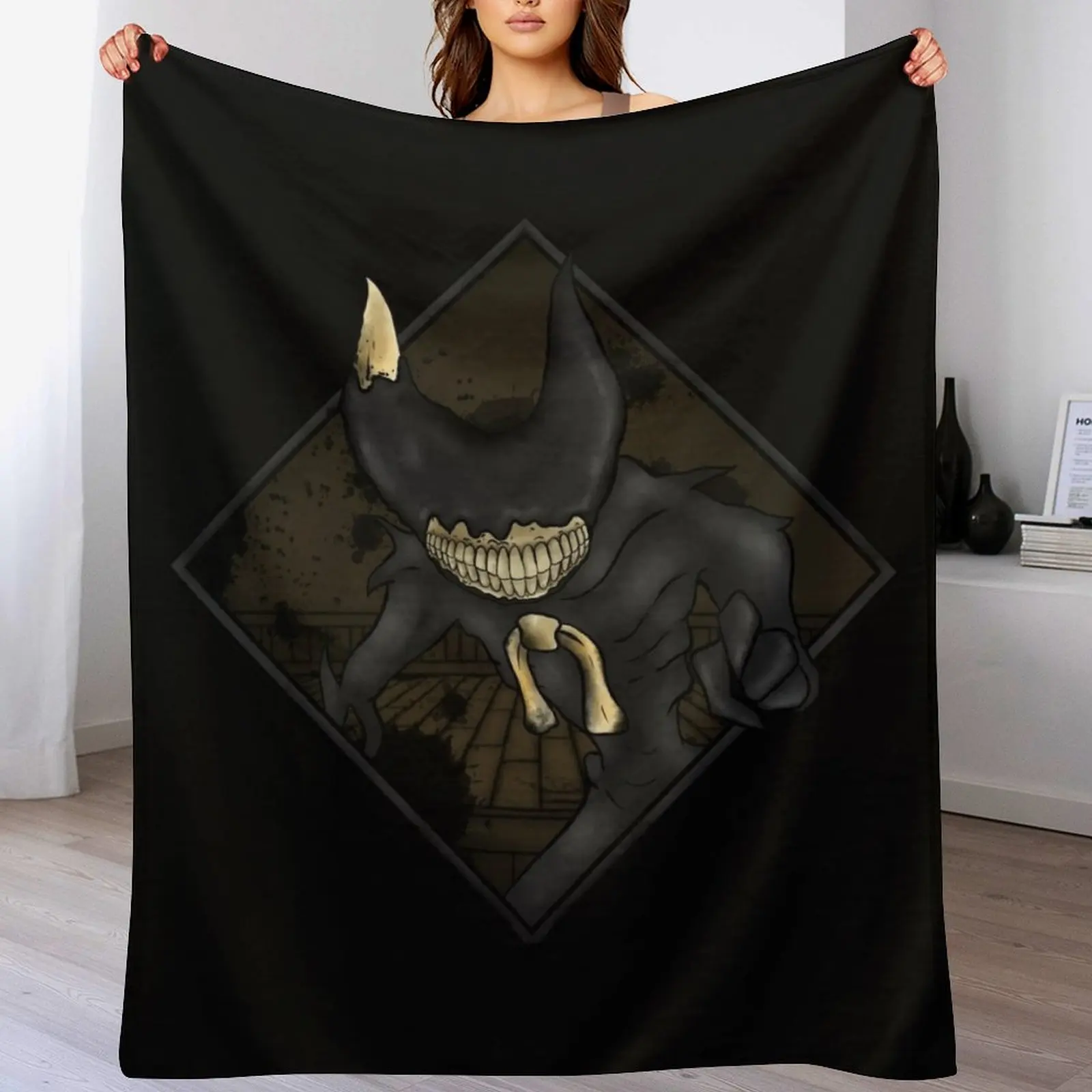 

BATIM BATDR Bendy new ink demon art Throw Blanket Bed Fashionable Thermals For Travel Winter beds christmas gifts Blankets