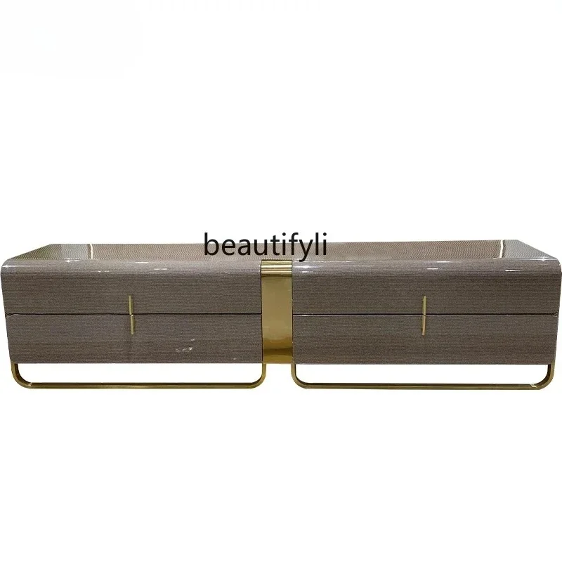 

yj9 Italian light luxury solid wood TV cabinet, living room floor cabinet, post-modern furniture