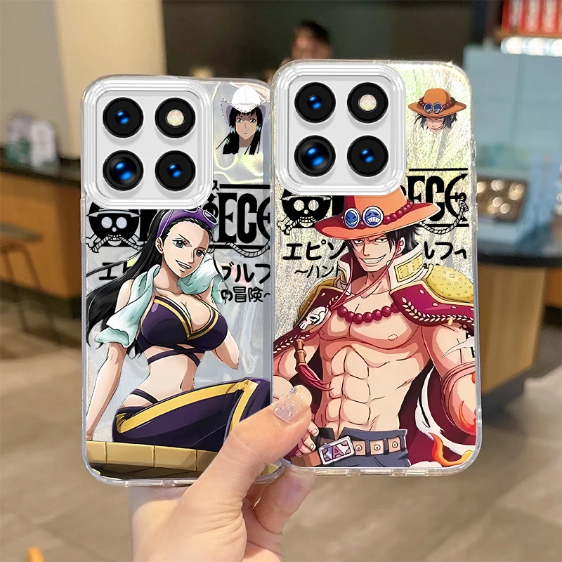 Anime O-One Pieces Robin Gradient Phone Case For Xiaomi Poco X6 X3 F6 M6 M4 Pro C61 13T 14T 11 Lite Hard Matte Protective Cover