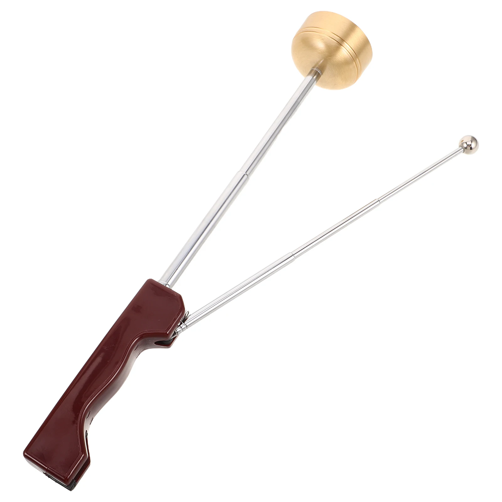 

Retractable and Exhausted Handheld Sound Instrument Large Chime Musical Plastic Puja Supplies Bell Blessing