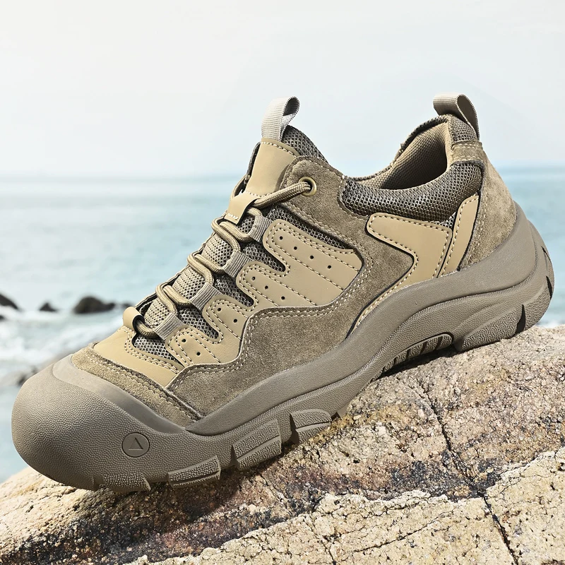 

High Qualiy Men's Hiking Shoes Non-slip Wear-resistant Outdoor Mountain Trekking Sneakers Male Travel Climbing Camping Trainers