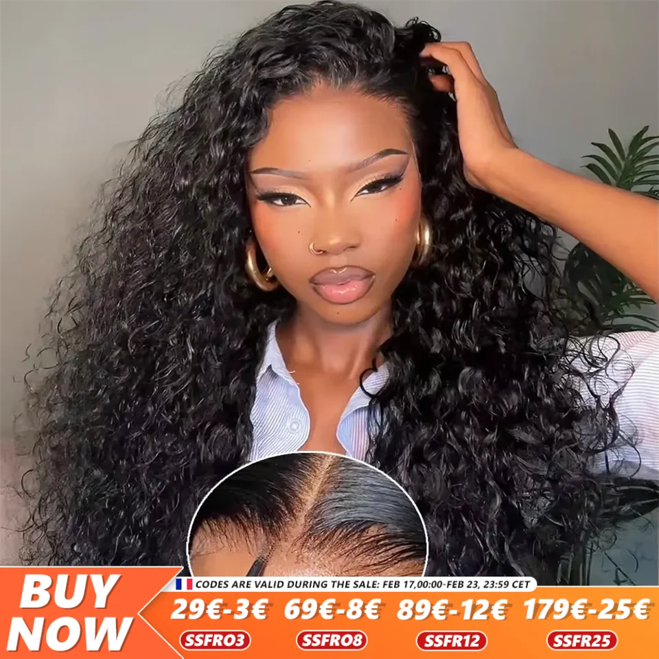 Wear Go Glueless Wig Deep Wave 13x4 HD Transparent Lace Front Human Hair Wigs Remy 30inch Wet And Wavy Water Wave Frontal Wig