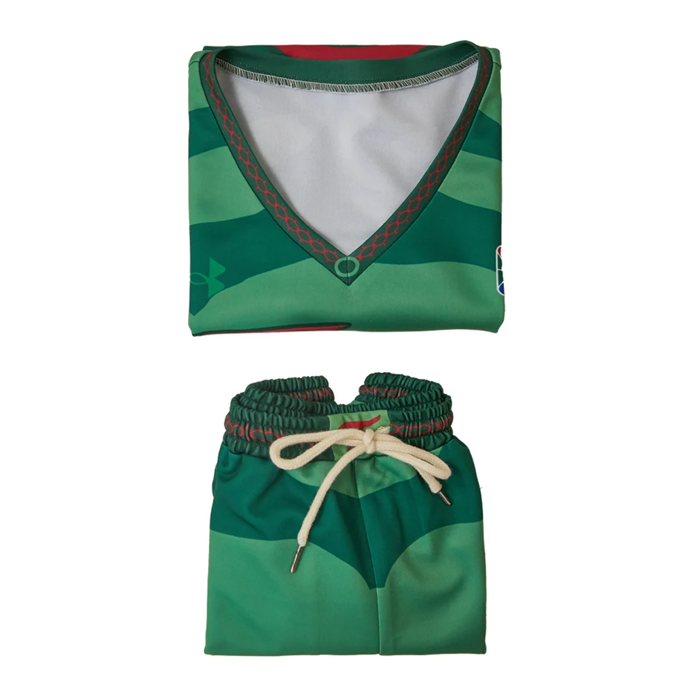 2026 الكرتون الماعز تأثيري سوف الأخضر أعلى السراويل ملابس الرجال حزب تمويه لعب الأدوار الذكور هالوين زي كرنفال وتتسابق الدعاوى