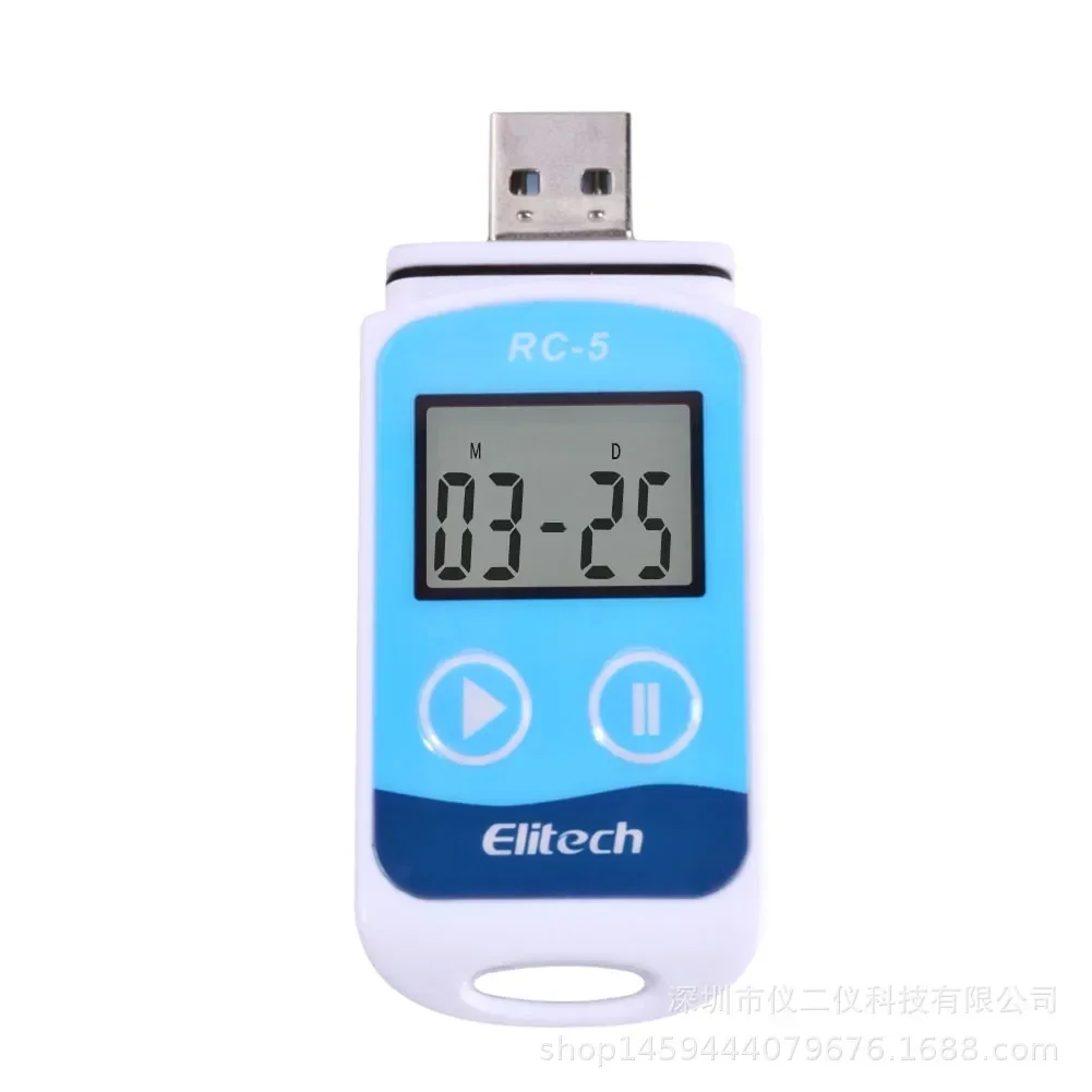Elitech RC-5 High-Precision Digital USB Temperature Data Logger for Warehouse Storage Refrigerated Transport Laboratory