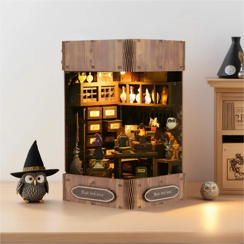 مجموعة منزل مصغر DIY ثلاثية الأبعاد لبيت الدمى، مشروع إبداعي، نموذج مشهد واقعي، ديكور منزلي، هدية للبالغين #3