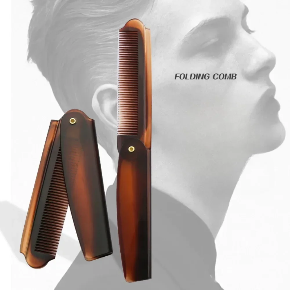 

1Pc Folding Hair Comb Portable Hard Teeth Pocket Brush Men Oil Head Beard Combs Travel Foldable Hair Brush Barber Styling Tools