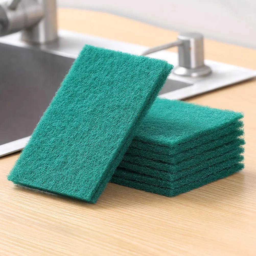 

30 Pcs 15X10CM Green Cleaning Sponge Durable Kitchen Supplies Wash Pans Bowls Cups Dishwasher Safe Reusable Scrubber Pad