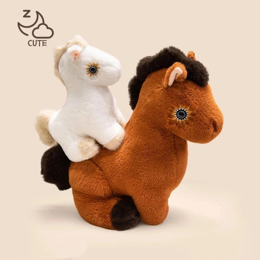 

Simulation Sitting Foal Doll Big Mane Fluffy Tail Horse Toys Stuffed Lovely Cartoon Horse Stuffed Room Decoration